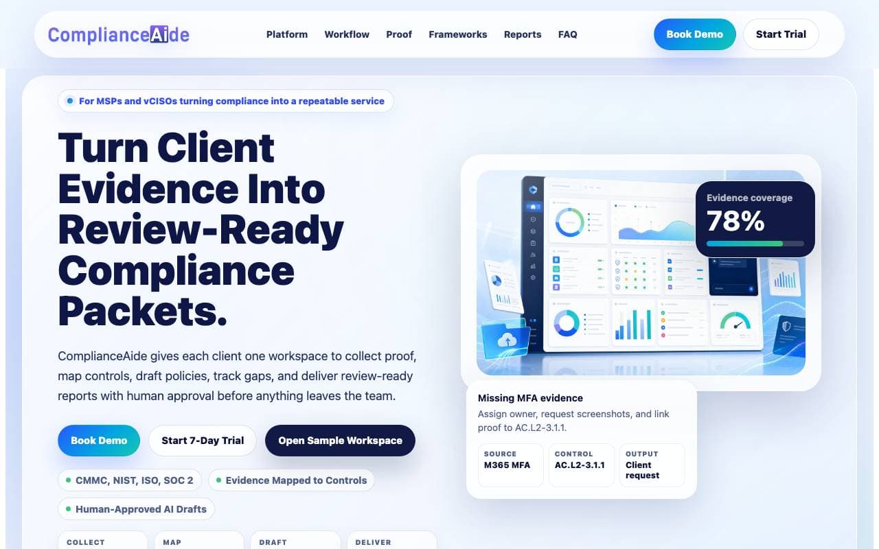 TheComplianceAide interface preview