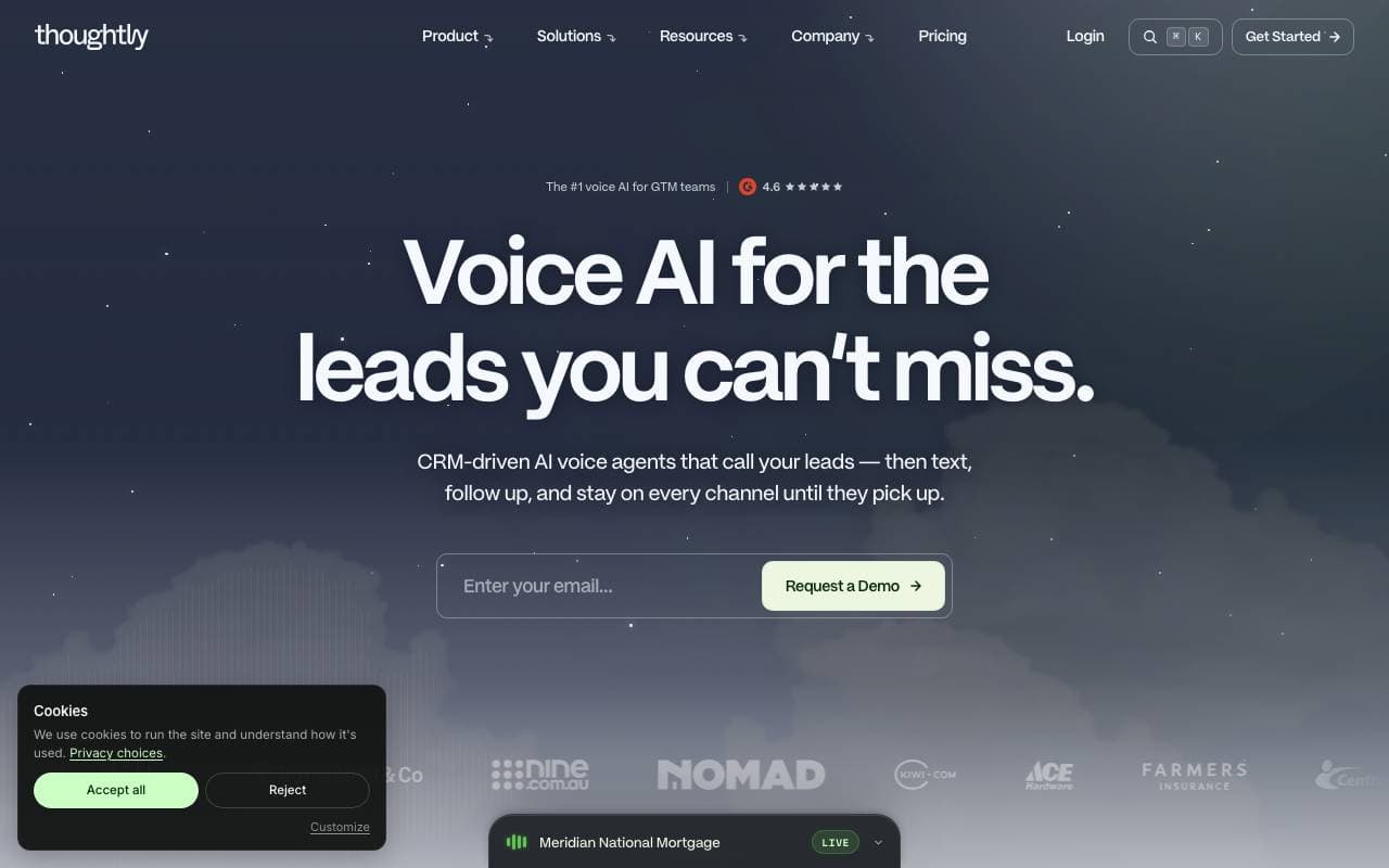 Thoughtly AI interface preview