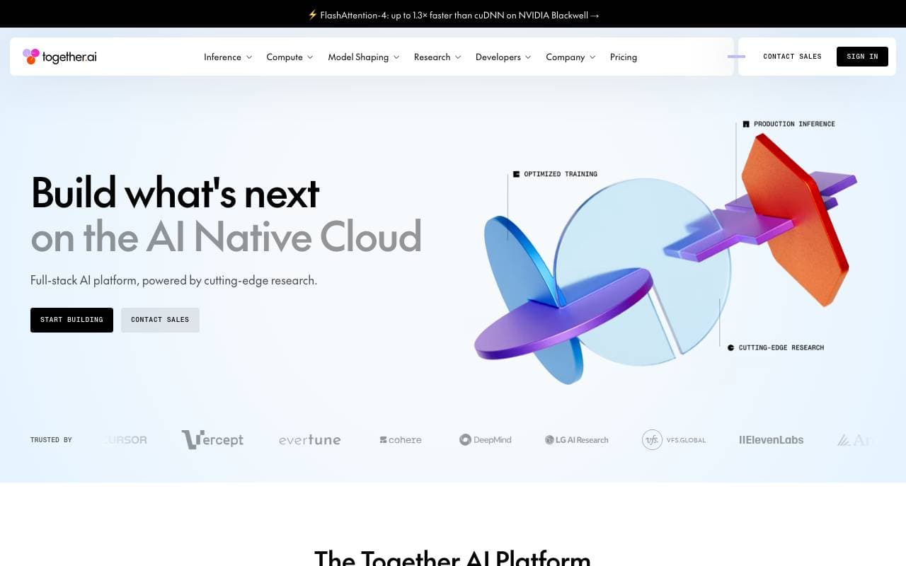 Together AI interface preview