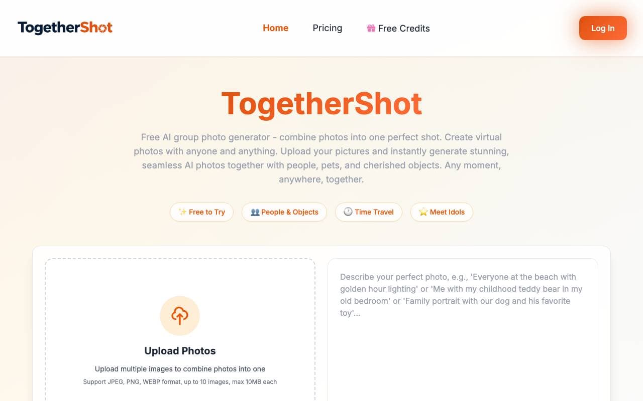 TogetherShot interface preview