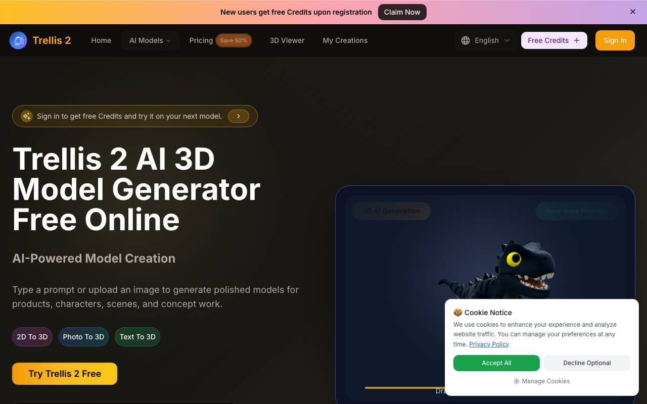 trellis 2 3d interface preview