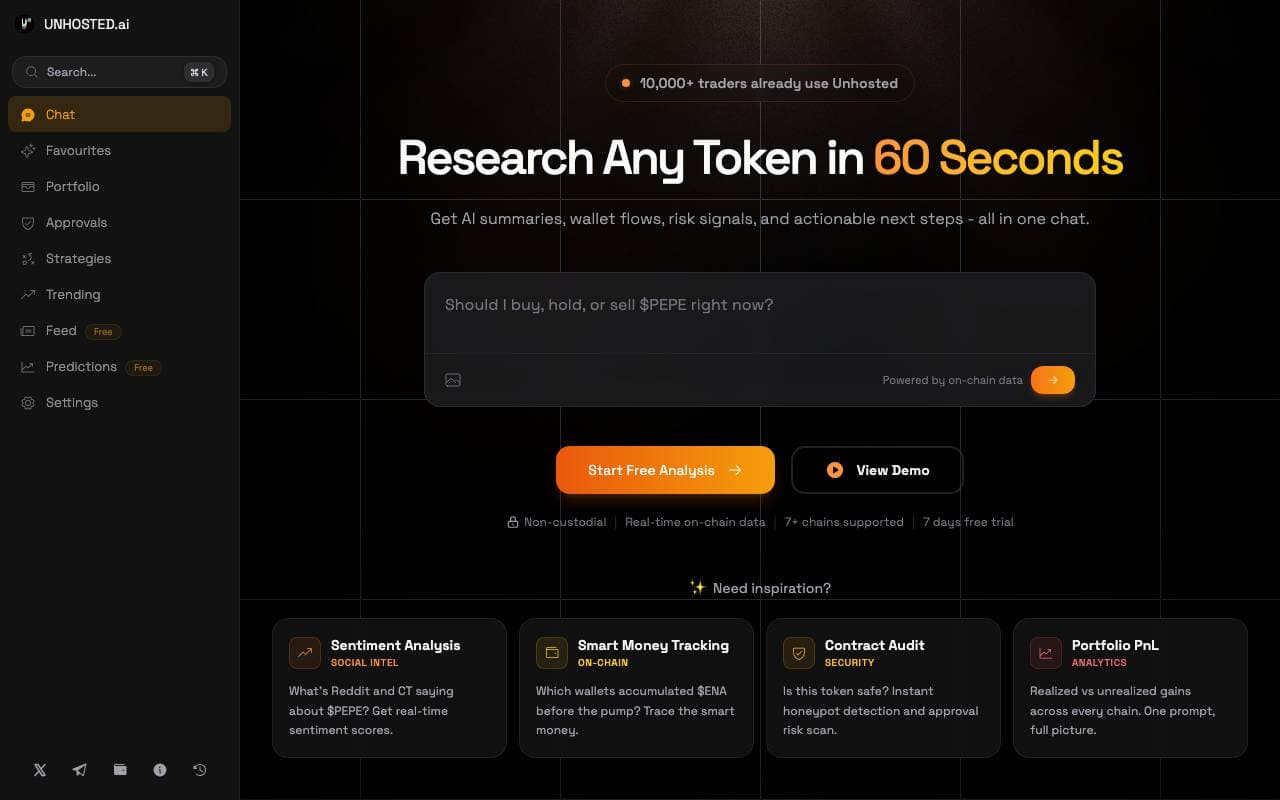 Unhosted AI interface preview