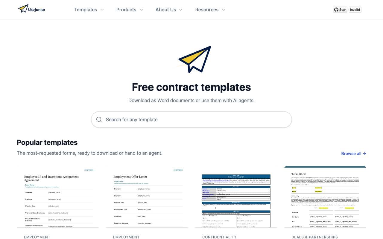UseJunior AI Assistant interface preview