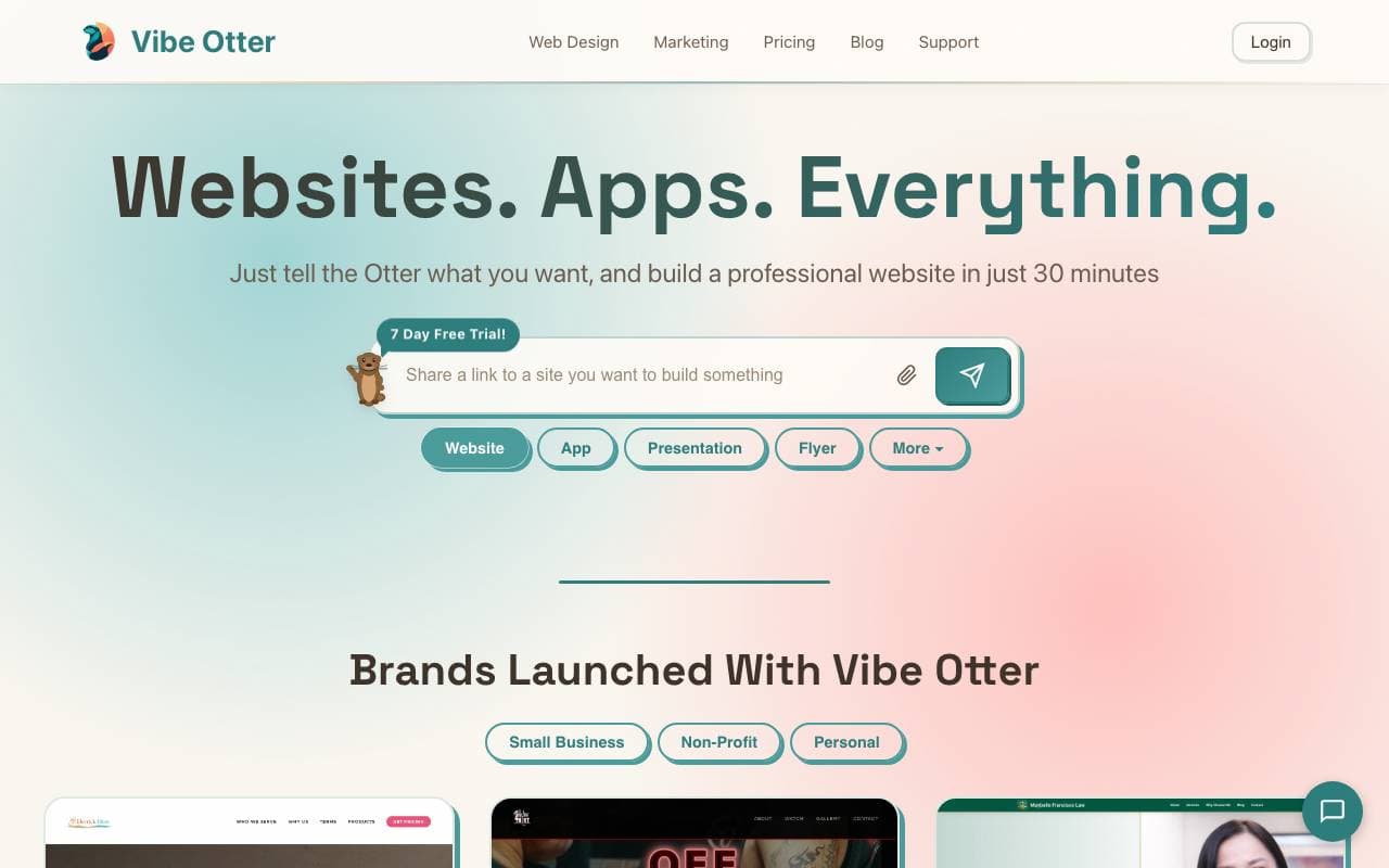 Vibe Otter interface preview
