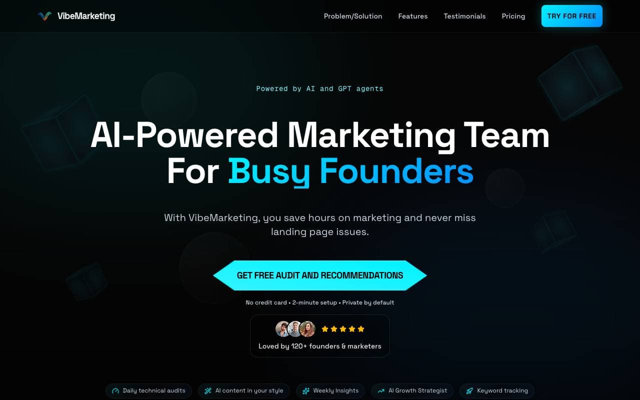 VibeMarketing interface preview
