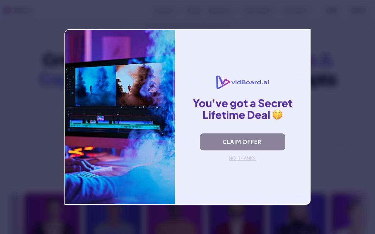 vidBoard AI interface preview