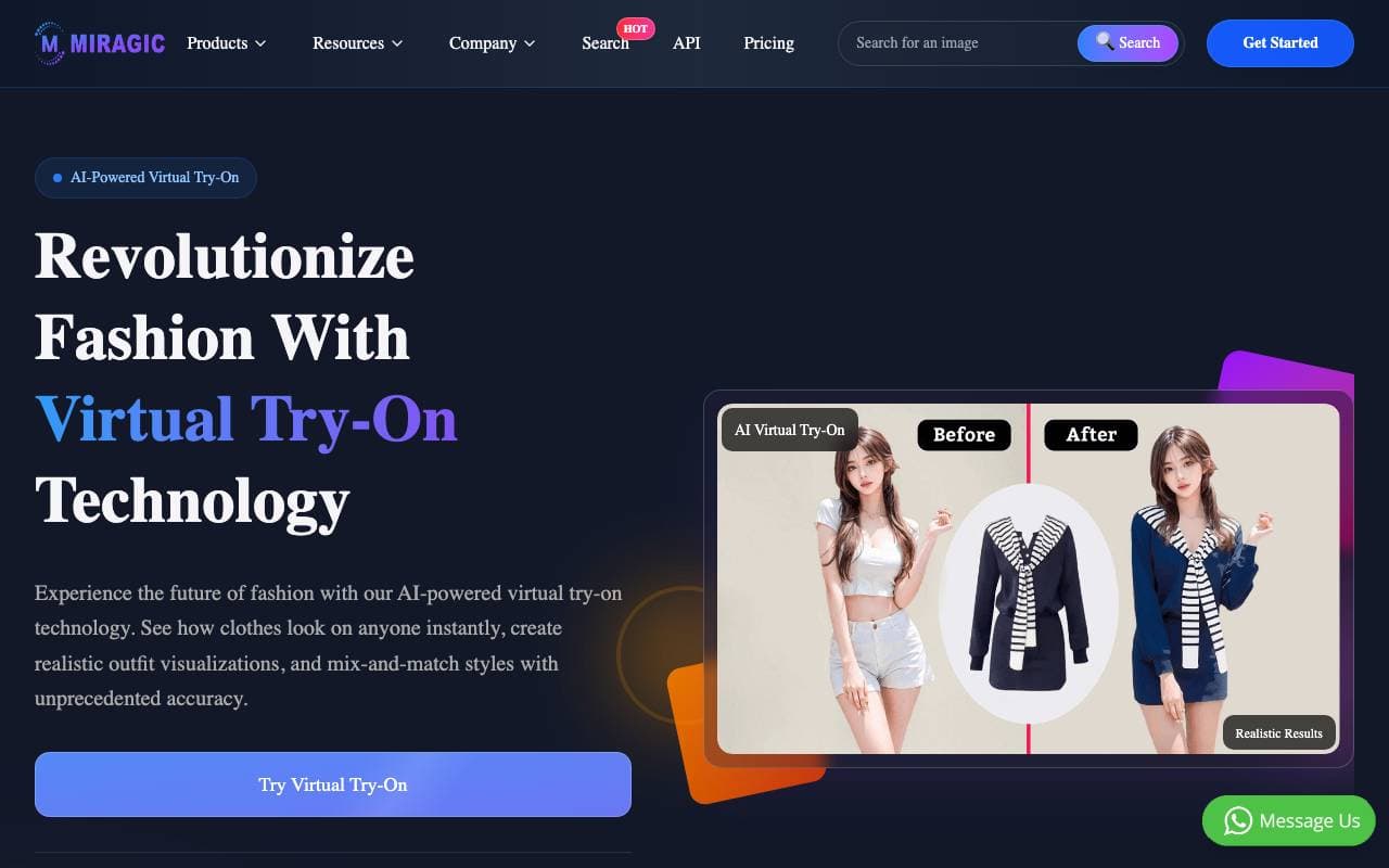 Virtual Try On Clothes interface preview