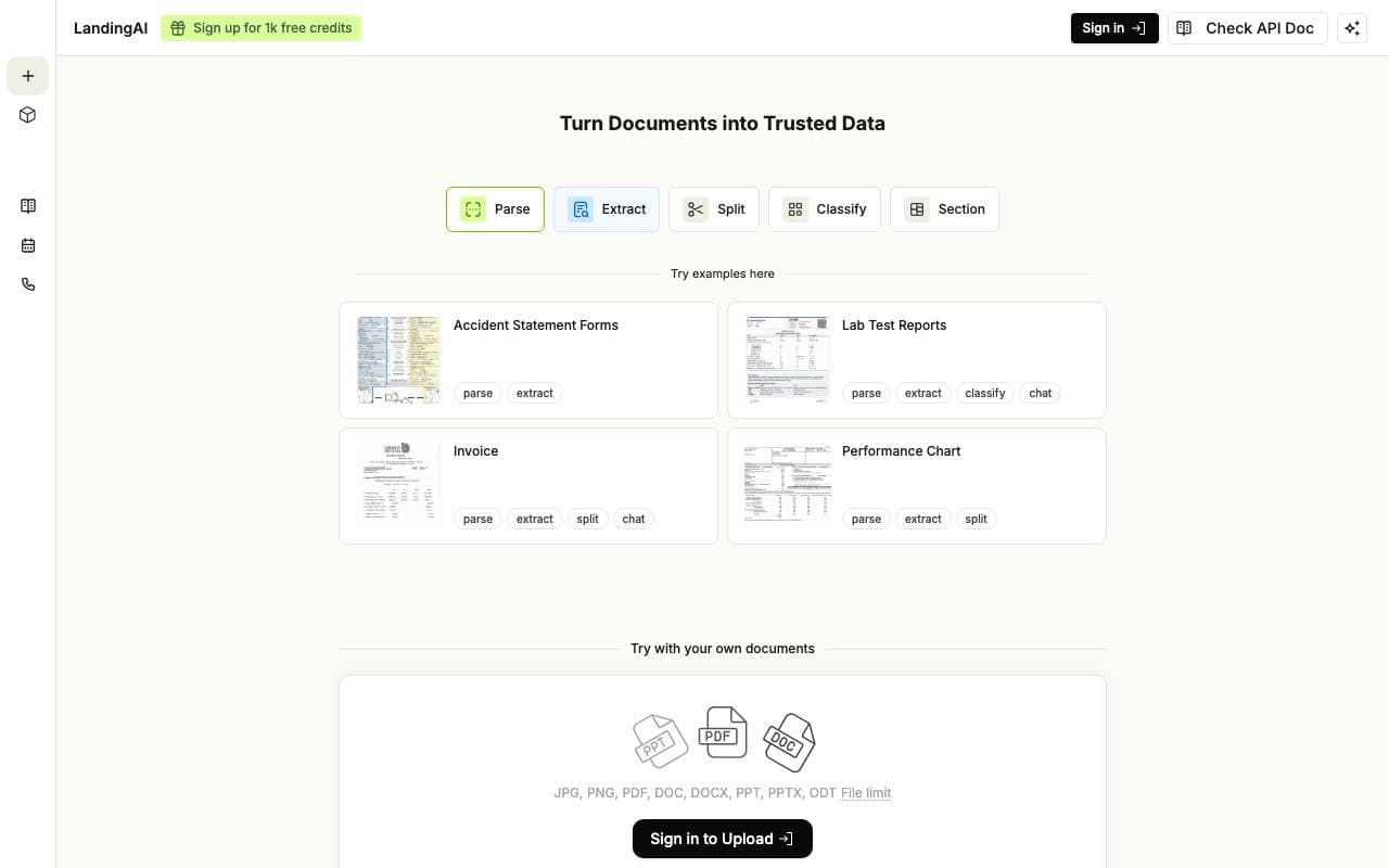 VisionAgent interface preview