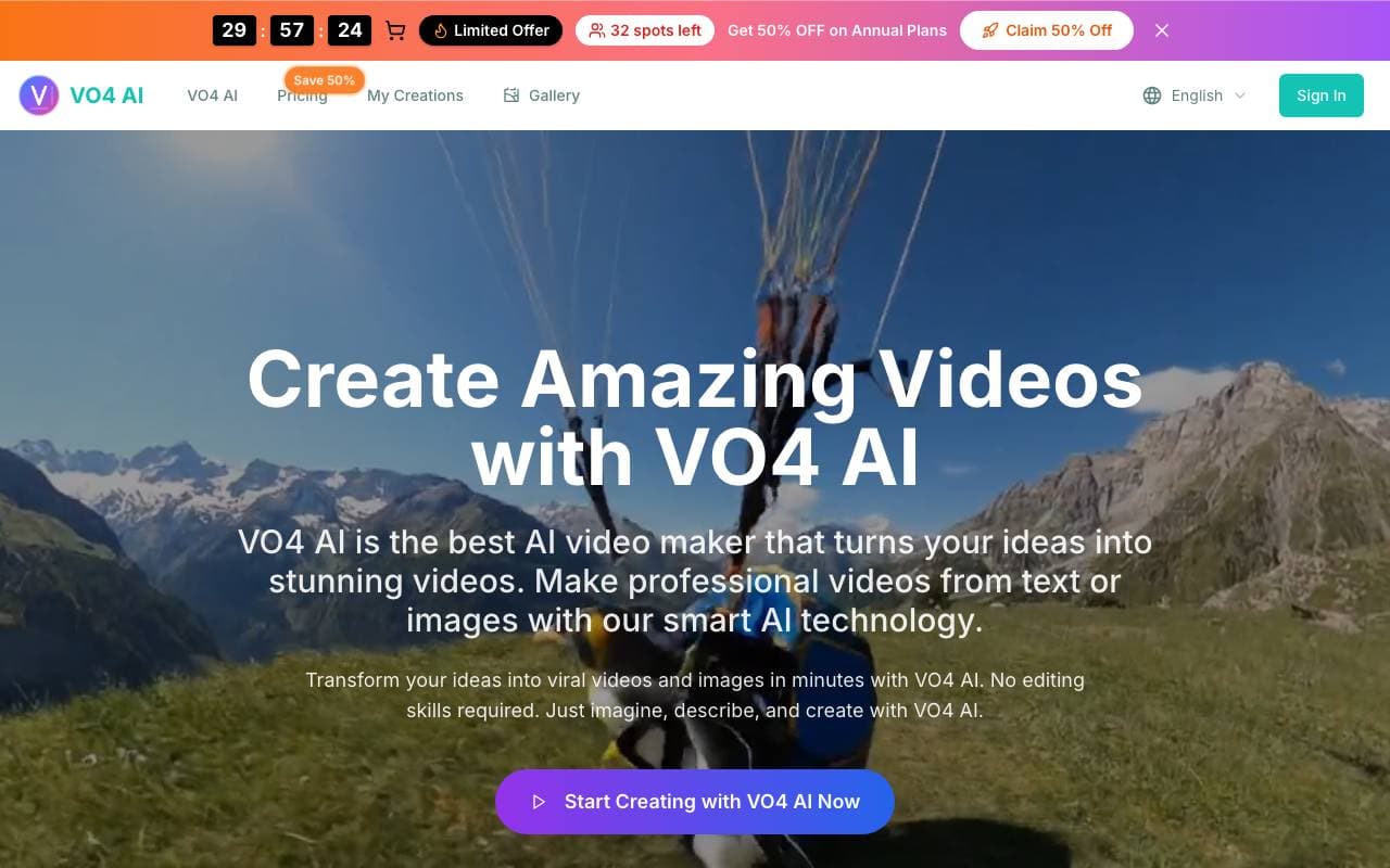 vo4 ai interface preview