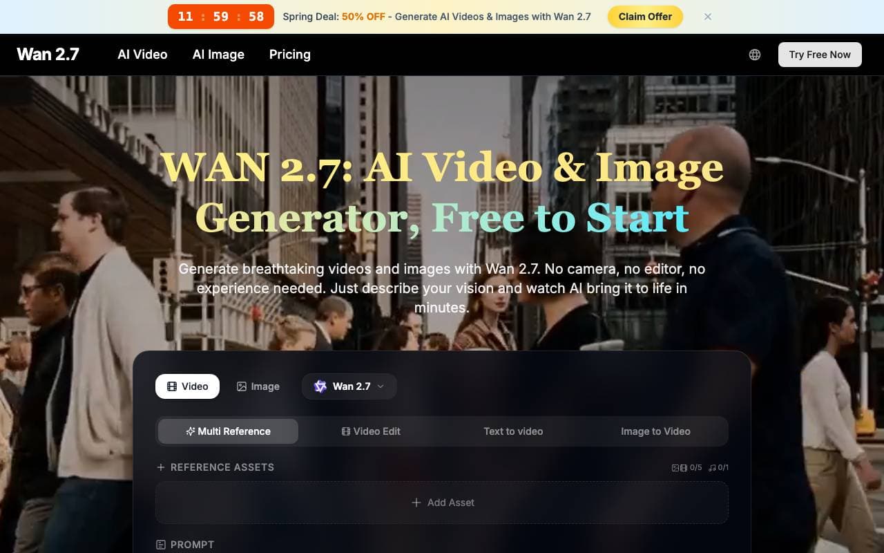 Wan 2.7 interface preview