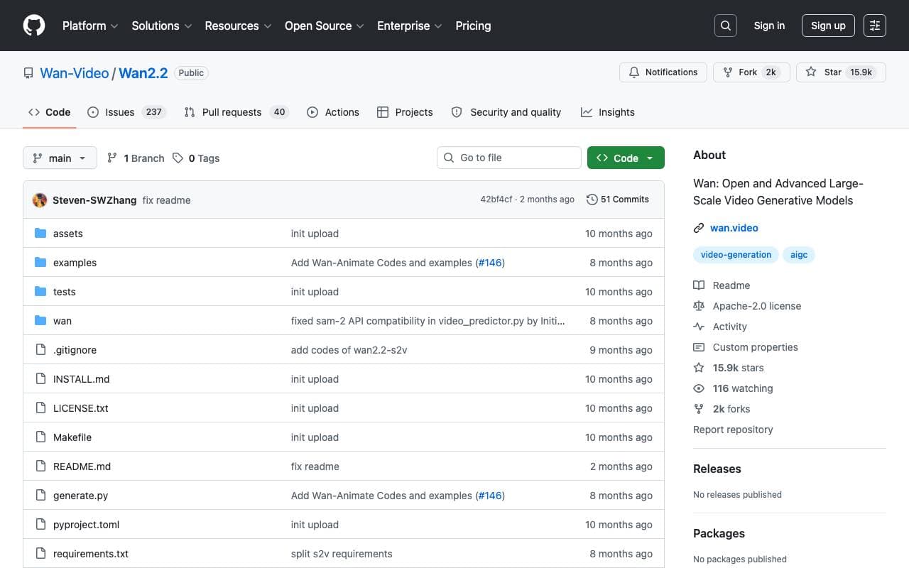 Wan2.2 interface preview