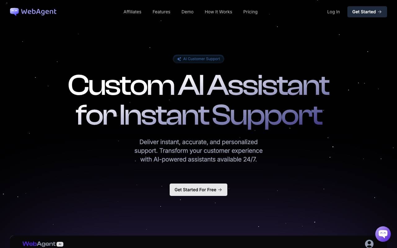 WebAgent.AI interface preview