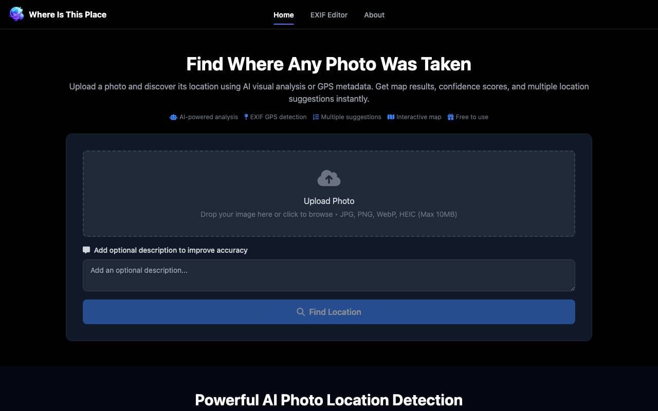 Where Is This Place interface preview