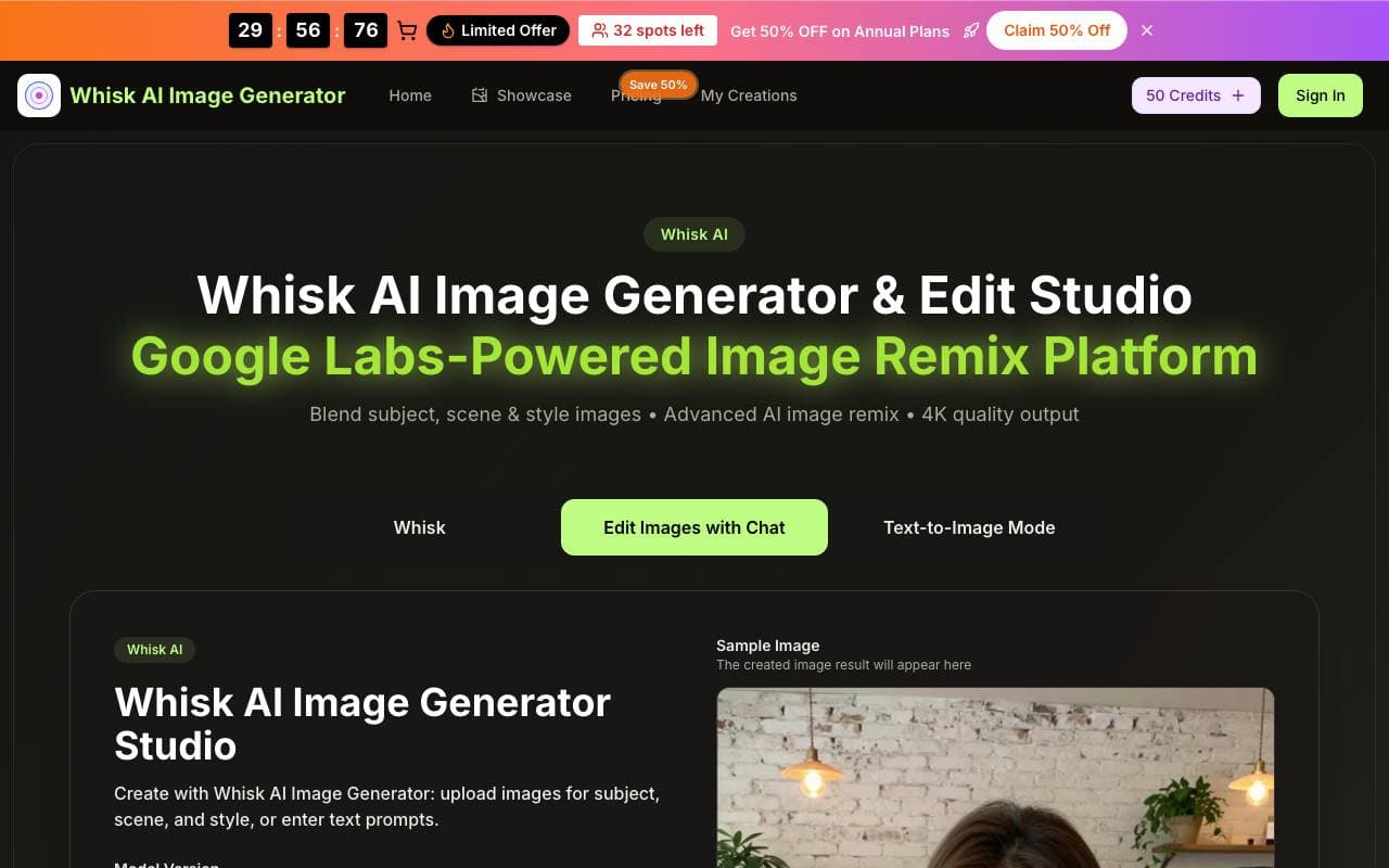 whisk ai image interface preview