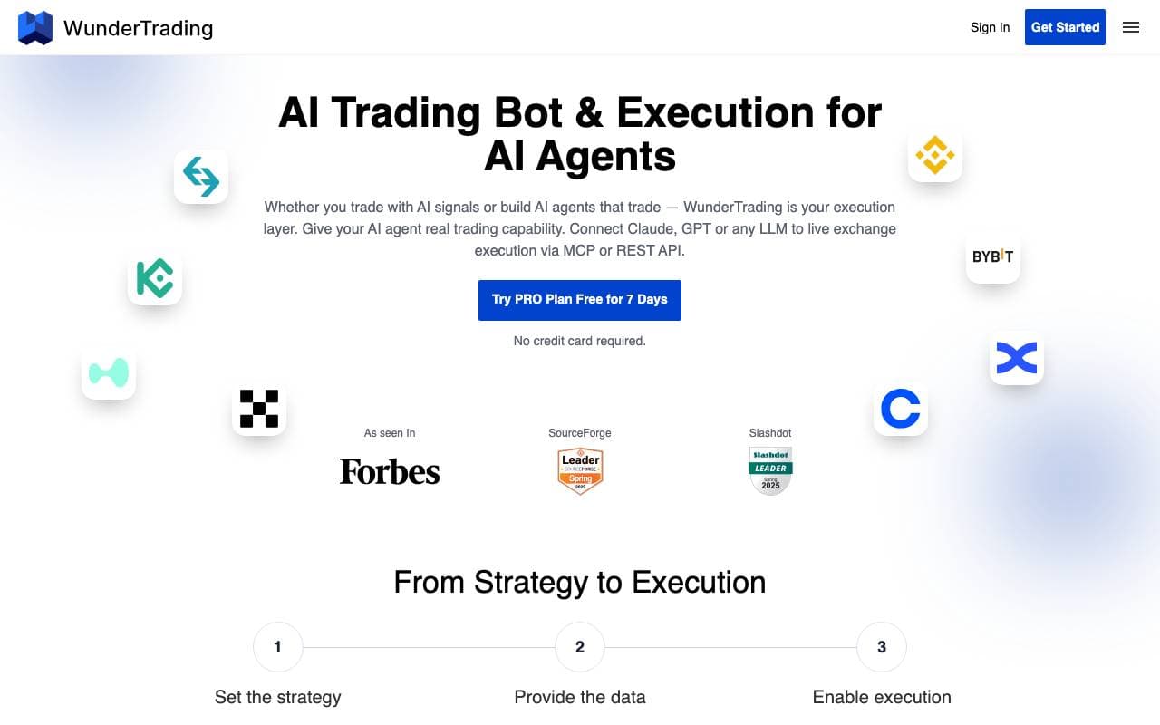WunderTrading AI Trading Bot interface preview