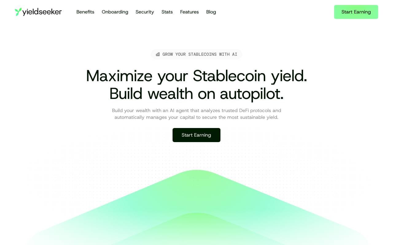 Yield Seeker interface preview
