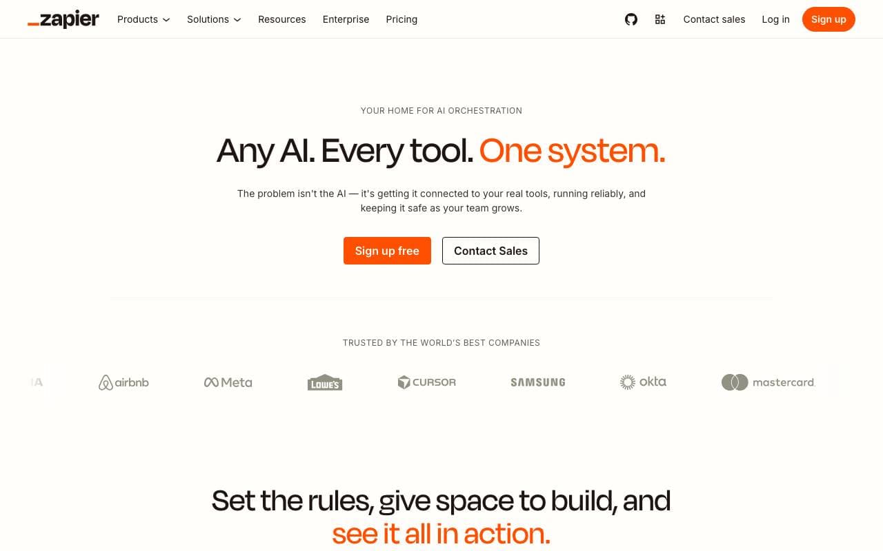 Zapier AI interface preview