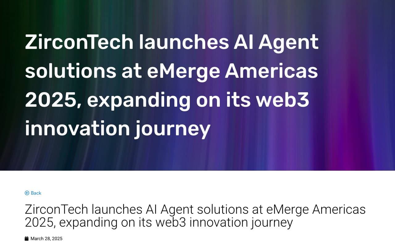 ZirconTech AI Agent Solutions interface preview